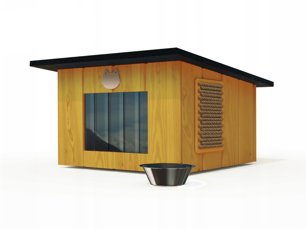 domcek-pre-macky-borovica-so-skrabadlom-miska-zdarma